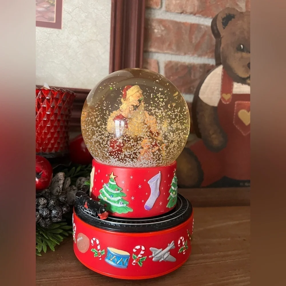 Rare Vintage 1971 Coca-Cola Santa Clause Moving Train Christmas Snow Globe